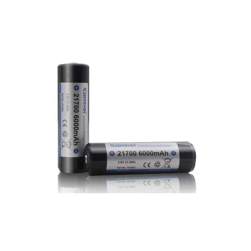 Keeppower 21700 6000mAh Protected Li-ion Battery P2160C